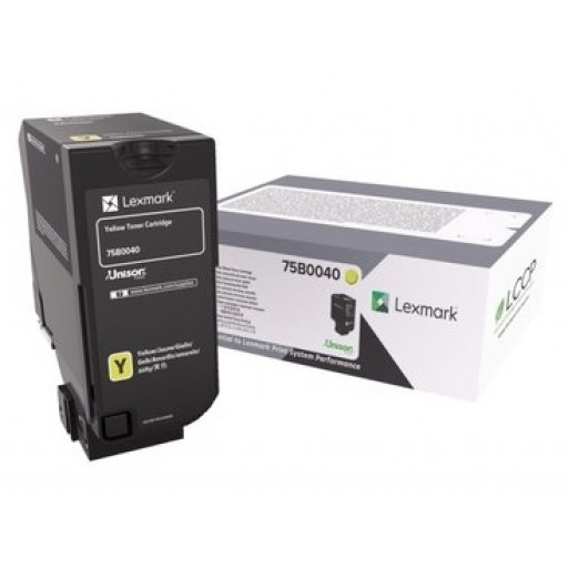 Lexmark 75B0040, Toner Cartridge Yellow, CS727, CS728, CX727- Original