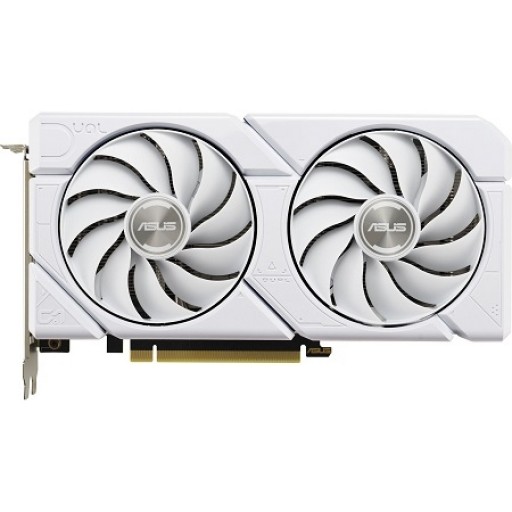 ASUS 90YV0JCB-M0NA00, Dual GeForce RTX 4060 EVO White OC Edition 8GB GDDR6 with two powerful Axial-tech fans
