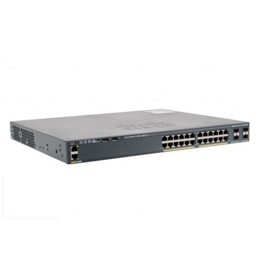 Cisco WS-C2960X-24PSQ-L, Catalyst 2960-X, 24 x 10/100/1000 Ethernet, DRAM 512MB, Flash 128MB, PoE 92W, LAN Base