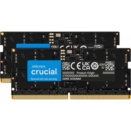 Crucial CT2K32G48C40S5, 64GB Kit (32GBx2) DDR5-4800 SODIMM