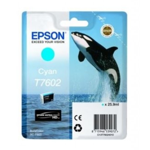 Epson T7602, Ink Cartridge Cyan, SC-P600- Original