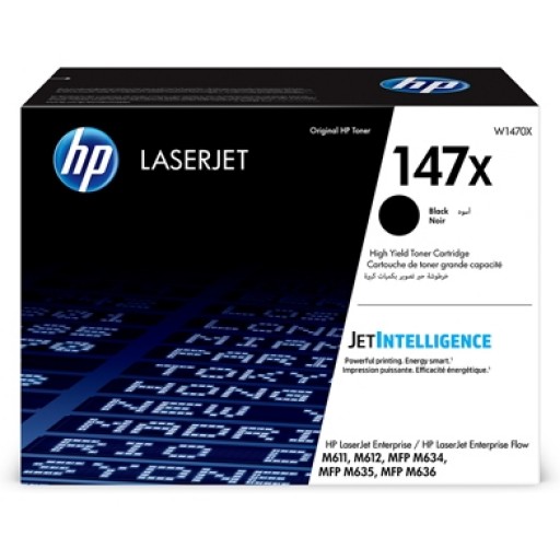 HP W1470X, 147X, Toner Cartridge HC Black, Laserjet M610, M611, M612, M634- Original  