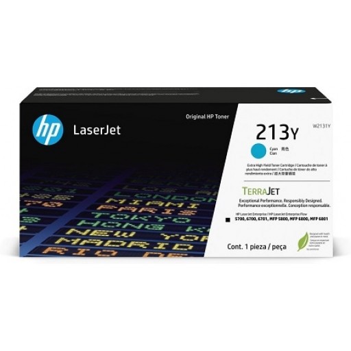 HP W2131Y, 213Y, Toner Cartridge Extra HC Cyan, Laserjet 5700, 6700, MFP5800, 6800- Original
