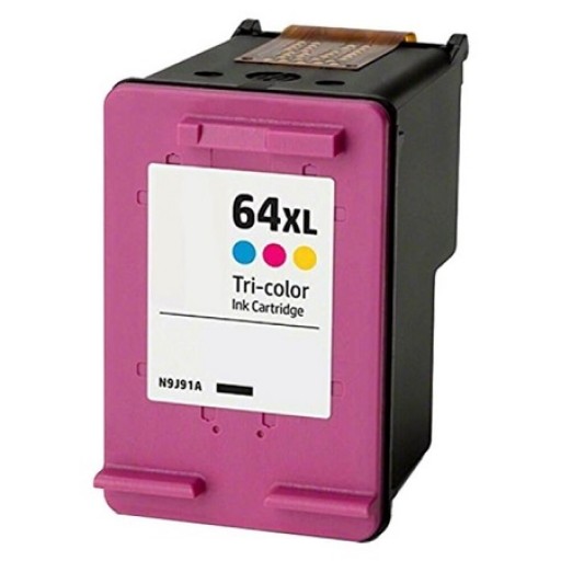 HP N9J91AN, 64XL, Ink Cartridge HC Tri-Color, ENVY Photo 5010, 6222, 6258, 7158- Original