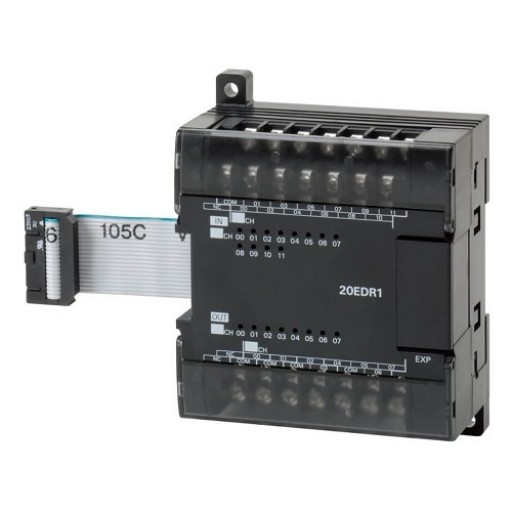 Omron CP1W-20EDR1, I/O expansion unit, 12 x 24 VDC inputs, 8 x relay outputs 2 A