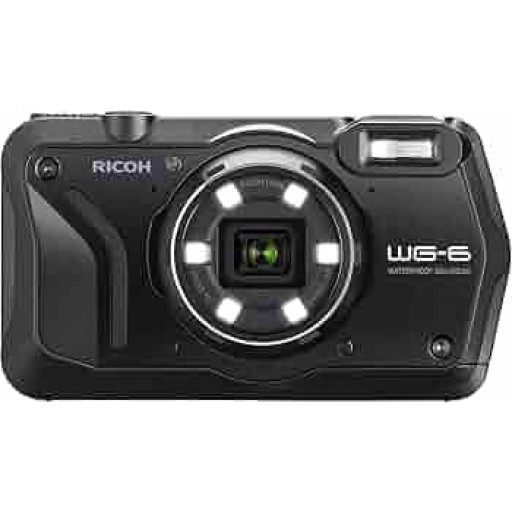 Ricoh WG-6, Black Waterproof Camera 20MP Higher Resolution Images 3-inch LCD 