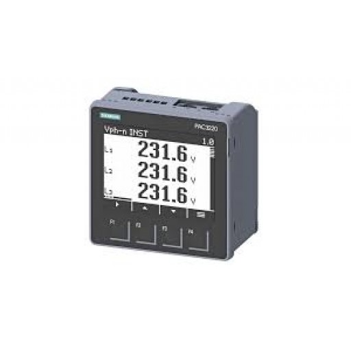 Siemens 7KM3220-0BA01-1DA0, SENTRON PAC3220 LCD 96X96 mm Power Monitoring Device Controll panel instrument