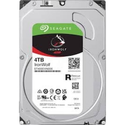 Seagate ST4000VN006, IronWolf 4TB NAS Internal Hard Drive HDD CMR 3.5 Inch SATA 6Gb/s 5400 RPM 