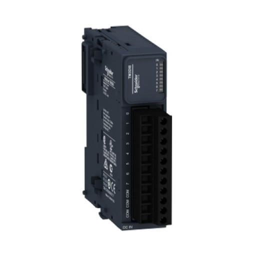Schneider TM3DI8, Discrete Input Module, Modicon TM3, 8 inputs, screw, 24V DC
