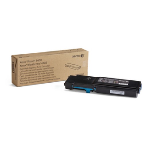 Xerox 106R02225, Toner Cartridge HC Cyan, Phaser 6600, WorkCentre 6605- Original
