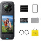 Insta360 CINSABMA-AC, X4 Action Bundle - 8K Waterproof 360 Action Camera, 4K Wide-Angle Video, Invisible Selfie Stick Effect, Removable Lens Guards, AI Editing, Stabilization, No microSD Card