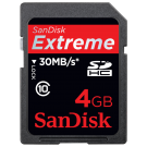 Sandisk 4GB Extreme HD Video SDHC Card - Class 6