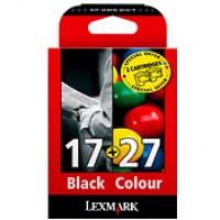 Lexmark 80D2952E No.17 & No.27 Ink Cartridge - Black & Tri-Colour Multipack Genuine