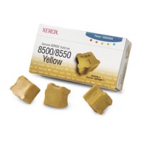 Xerox 108R00671, Solid Ink Sticks- 3 x Yellow, Phaser 8500, 8550- Original