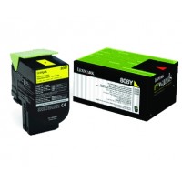 Lexmark 808Y, Return Program Toner Cartridge Yellow, CX310, CX410, CX510- Original