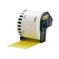 Brother DK44605, Continuous Removable Adhesive Black On Yellow Paper Tape, QL-500, 550- Original