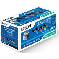 Epson C13S050268, Toner Cartridge 4 Colour Multipack, Aculaser C1100- Original