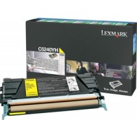 Lexmark C5240YH, Toner Cartridge HC Yellow, C524, C532, C534- Original