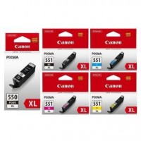 Canon CLI-551XL/PGI-550XL, HC Ink Cartridge Multipack, MG5550, MG6340, MX725, MX920- Original