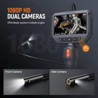 DEPSTECH DS360DL-XL, Dual Lens Endoscope Inspection Camera, DEPSTECH 4.3'' IPS Screen Handheld Inspection Camera