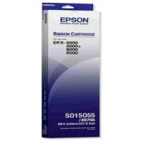 Epson S015055, Fabric Ribbon Black 8766, DFX-5000, 8000, 8500- Original