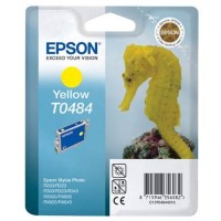 Epson T0484, Ink Cartridge Yellow, C13T04844010, Stylus Photo R200, R220, R300, R320- Original