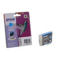 Epson T0802, Ink Cartridge Cyan, PX820, PX830, RX560, RX585- Original 