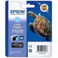 Epson T1575, Ink Cartridge Light Cyan, Stylus Photo R3000- Original