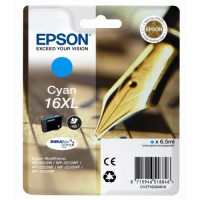Epson T1632, Ink Cartridge HC Cyan, WorkForce WF-2010, 2510, 2520, 2530- Original