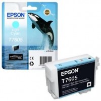 Epson T7605, Ink Cartridge Light Cyan, SC-P600- Original
