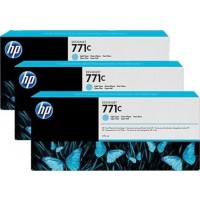 HP B6Y36A, 771C, Ink Cartridges Light Cyan Triple Pack, Z6200, Z6600, Z6800, Z6810- Original