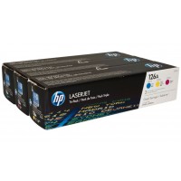 HP CF341A, 126A Toner Cartridge Multipack, CP1025, M175, M275 - 3 Colour Genuine