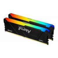 Kingston KF436C17BB2AK2/16, Fury Beast RGB 16GB 3600MT/s DDR4 CL17 DIMM (Kit of 2) Computer Memory