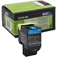 Lexmark 80C20C0, Return Program Toner Cartridge Cyan, CX310, CX410, CX510- Original