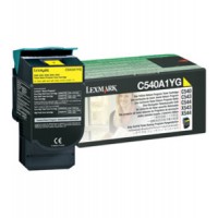 Lexmark C540A1YG, Return Program Toner Cartridge Yellow, C540, C543, C544, C546- Original