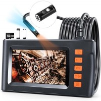 LITTLEJSY P210, Dual Lens Borescope, Endoscope Camera with Light, 1080P Sewer Camera with 4.3 Inch LCD Screen