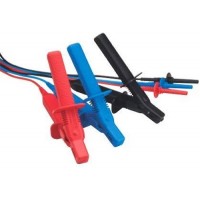 Megger 1005-262, HV Test Lead Set, 6 kV Medium Insulated Clips, 9.8 ft