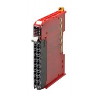 Omron NX-SID800, 8 Digital Safety Inputs, PNP 24 VDC, screwless push-in connector, 12 mm wide