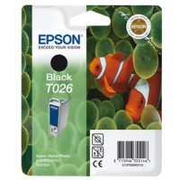Epson T026, C13T02640110, Ink Cartridge Black, Stylus Photo 810, 820, 925, 935- Original