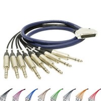 TECHFLEX 268-208-060, 25 Pin D Sub to Male XLR Cable Coloured Braid 