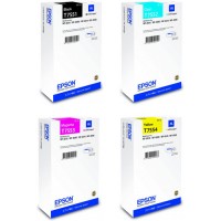Epson T7551, T7552, T7553, T7554, HC Ink Cartridge Value Pack, WF8010, 8090, 8510, 8590- Original