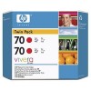 HP CB347A No.70 Ink Cartridge - Red Twin Pack Genuine